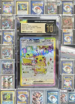 CGC 10 Pristine Pikachu ex Holo 122/106 SR Super Electric Breaker Japanese Card - Image 1
