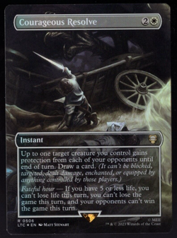 Courageous Resolve 0506 Borderless Rare Foil Lord of the Rings MTG Near Mint - Image 1