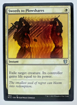 Swords to Plowshares | 094 | Commander: Innistrad: Midnight Hunt | Uncommon | NM - Image 1