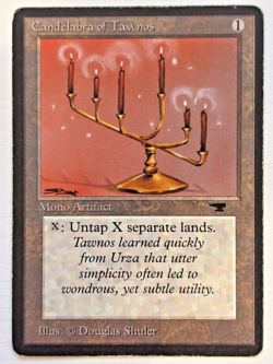 Candelabra of Tawnos - MtG Antiquities - Rare LP/MP 1994 - Image 1