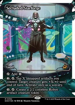 MTG Secluded Starforge - Fracture Foil - Showcase, NM-Mint, English Edge of Eter - Image 1