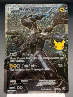 Zekrom 114/114 - Full Art Ultra Rare - Celebrations Pokemon Card MINT - Image 1