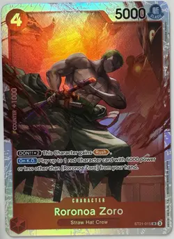 ONE PIECE CARD GAME RORONOA ZORO ST21-015 / SR English ￼ - Image 1