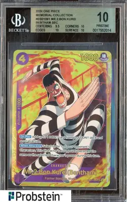 2024 One Piece #EB01061 Mr. 2 Bon Kurei Bentham SEC Memorial Collection BGS 10 - Image 1