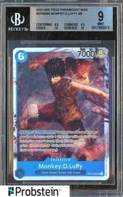 2023 One Piece #OP02062 Monkey D Luffy Paramount War BGS 9 - Image 1