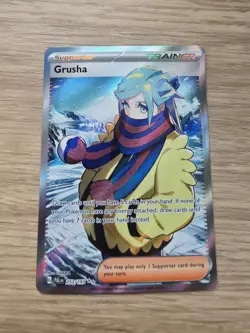 Pokemon TCG Grusha Full Art Trainer Paldea Evolved Holo Ultra Rare Card 253/193 - Image 1