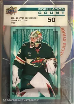 2024-25 Upper Deck Series 2 #PC-41 Jesper Wallstedt Population Count /50 - Image 1