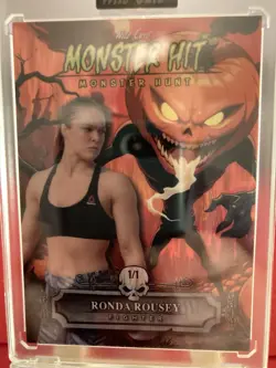 Wild Card Monster Hit Monster Hunt Ronda Rousey Serial Numbered 1/1 Trading Card - Image 1