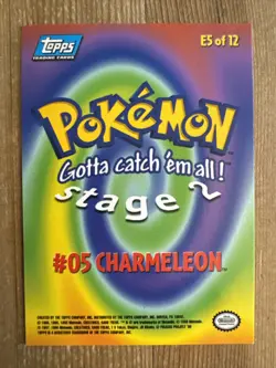 Charmeleon #05 Pokemon Topps Movie Stage 2 Pokemon Cards E5 of 12 NM - Image 2
