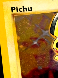 Pichu 12/111 Neo Genesis RARE Holo SWIRL Rare LP/MP Pokemon Card - Image 3