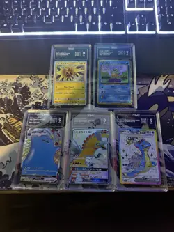 TAG 9 5 Card Lot English and Japanese Pokemon Cards - Image 1