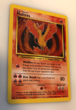 Moltres 27/62 RARE 1st Edition 1999 Non-Holo Pokemon Card Never Played - Image 2