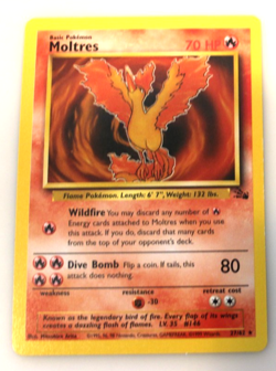 Moltres 27/62 RARE 1st Edition 1999 Non-Holo Pokemon Card Never Played - Image 3