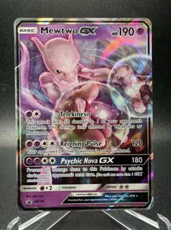 Mewtwo GX SM196 Detective Pikachu Ultra Rare Holo Promo Pokemon Card - MINT! - Image 2
