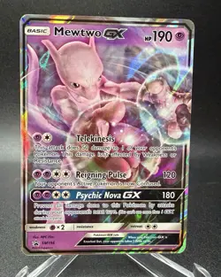Mewtwo GX SM196 Detective Pikachu Ultra Rare Holo Promo Pokemon Card - MINT! - Image 3