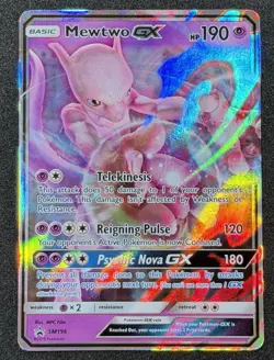 Mewtwo GX SM196 Detective Pikachu Ultra Rare Holo Promo Pokemon Card - MINT! - Image 5