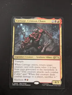MTG Spider-Man Carnage, Crimson Chaos Foil 0003 Play Promo - Image 1