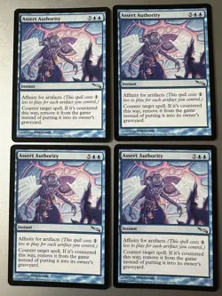 4x Assert Authority (NM) Mirrodin Uncommon MRD Magic the Gathering MTG Playset - Image 1