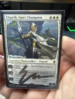 Elspeth, Sun’s Champion Artist Proof Sketch On Back Mtg - Image 1