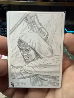 Elspeth, Sun’s Champion Artist Proof Sketch On Back Mtg - Image 2