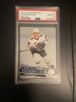2023 Upper Deck Nhl Star Rookies Box Set #1 Connor Bedard Rookie RC PSA 10 - Image 1