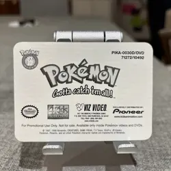 Pokemon Pikachu Raichu 3D Lenticular Promo Card Viz Video Pioneer PIKA-0030D/DVD - Image 2