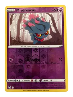 Misdreavus 063/195 Common Silver Tempest Pokemon Reverse Holo Near Mint - Image 1