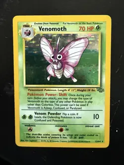 Pokemon Venomoth Jungle 13/64 Holo Rare LP - Image 1