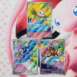 Rowlett 043 + Litten 044 + Popplio 045 - First Partner Pokemon Cards #L506 - Image 1