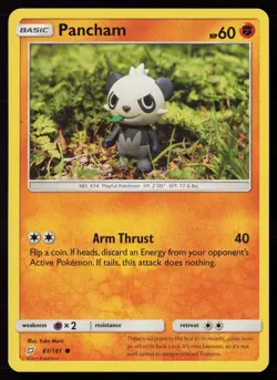 Pancham (Yuka Morii Clay) 81/181 Pokemon TCG Team Up - Image 1