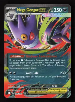 Mega Gengar ex 056/094 Holo Pokemon TCG ME02: Phantasmal Flames NM - Image 1