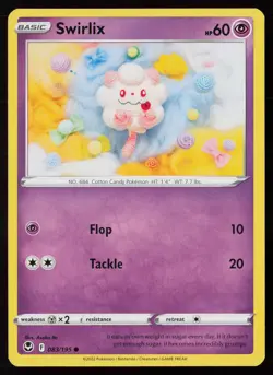 Swirlix (Asako Ito Crochet) 083/195 Pokemon TCG Silver Tempest - Image 1