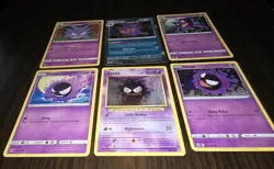 6 Gastly And Haunter & Gengar Pokemon Cards. NM - Image 1