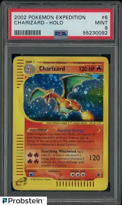 2002 Pokemon Expedition #6 Charizard Holo PSA 9 MINT - Image 1
