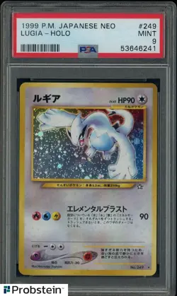 1999 Pokemon Japanese NEO #249 Lugia Holo PSA 9 MINT - Image 1