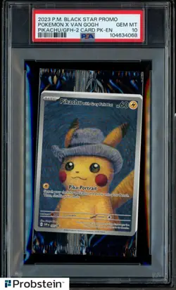 Pokemon Pikachu with Grey Felt hat Van Gogh 085 Graded Sealed Promo PSA 10 - Image 1
