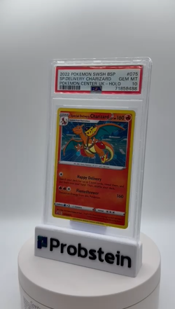 2022 Pokemon Center UK SWSH BSP #075 Special Delivery Charizard Holo PSA 10 - Image 2