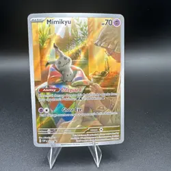 Pokemon Mimikyu SVP 075 Paldean Fates Full Art Holo Black Star Promo NM - Image 1