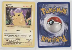Pikachu Shadowless Pokemon Base Set #58 1999 - Image 3