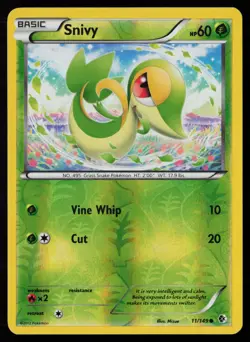 Snivy 11/149 Reverse Holofoil Pokemon TCG Boundaries Crossed LP - Image 1