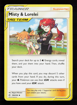 Misty & Lorelei 199/236 Normal Pokemon TCG SM - Cosmic Eclipse MP - Image 1
