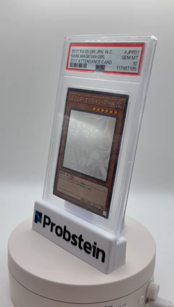 2017 Yu-Gi-Oh! Japanese WC 2017 Attendance Card #JPP01 Dark Magician Girl PSA 10 - Image 2