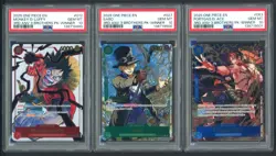 2025 One Piece 3rd Anv 3 Brthrs Winner Sabo Luffy Ace Sequential Set (3) PSA 10 - Image 1