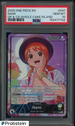 2025 One Piece EN OP & CS Whole Cake Island #041 Nami PSA 10 GEM MINT - Image 1