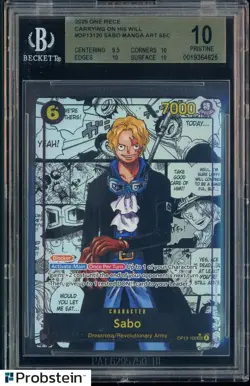 2025 One Piece Carrying On His Will #OP13120 Sabo Manga BGS 10 PRISTINE - Image 1