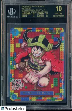 2025 One Piece Promos JPN P110 Monkey D. Luffy Premium Card BGS 10 BLACK LABEL - Image 1