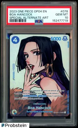 2023 One Piece OP04 EN Special Alternate Art #078 Boa Hancock PSA 10 GEM MINT - Image 1