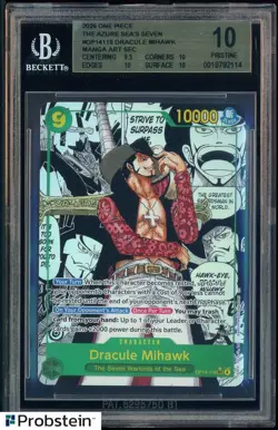 2026 One Piece OP14-EB04 En Manga Alternate Art #119 Dracule Mihawk BGS 10 - Image 1