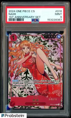 2024 One Piece Chinese 1st Anniversary Set OP01-016 Nami Serial #2914 PSA 9 - Image 1