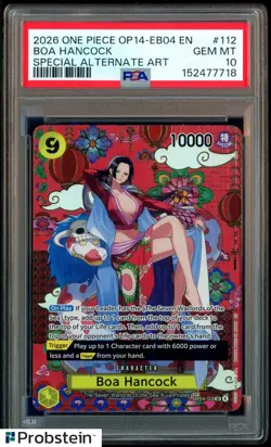 2026 ONE PIECE OP14-EB04-THE AZURE SEA'S SEVEN #112 BOA HANCOCK PSA 10 GEM MINT - Image 1